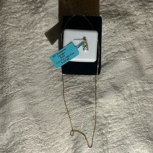 18k gold plated 925 sterling silver 0.78 carat moissanite necklace 16” 6mm